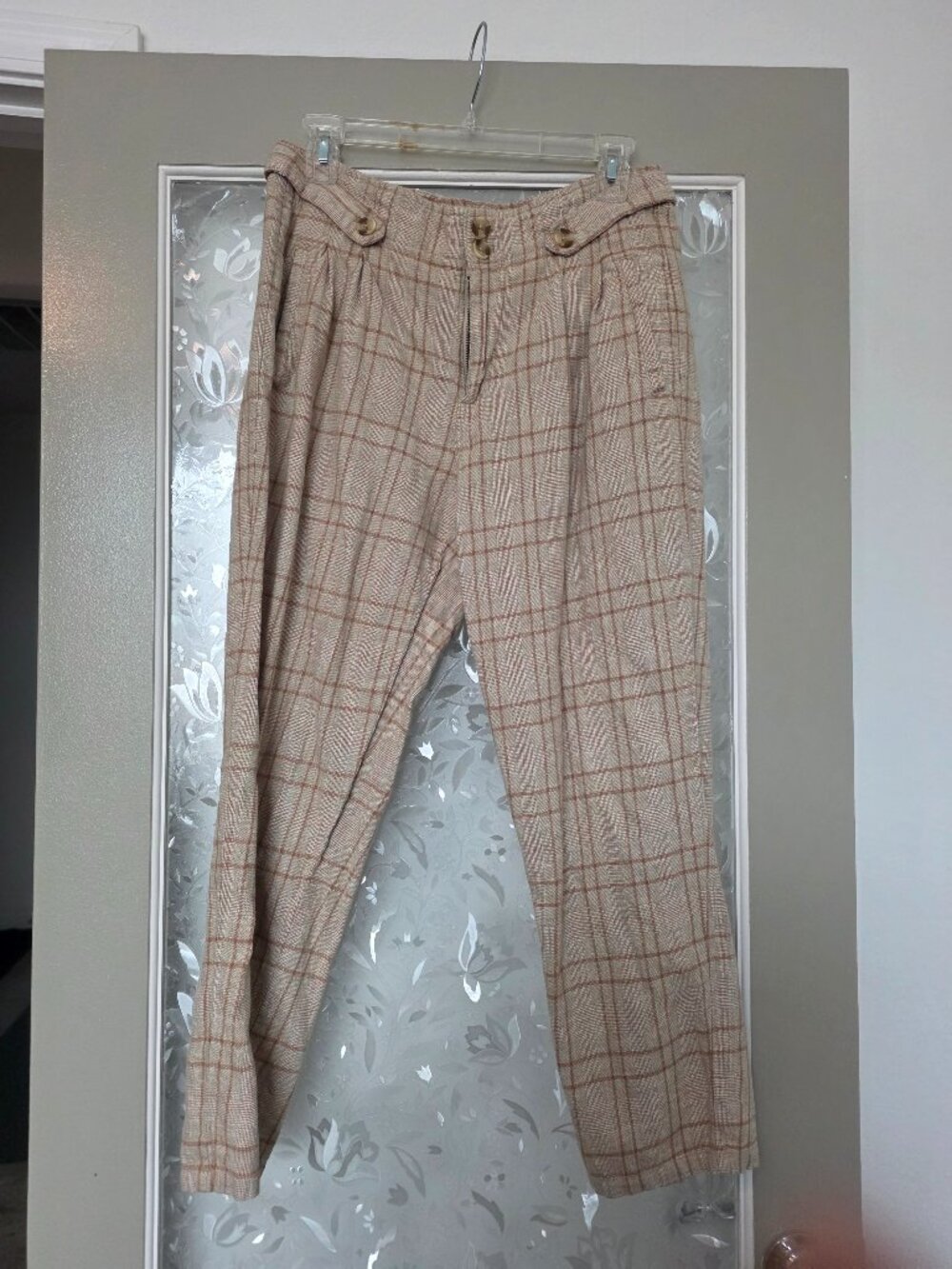Linen/Cotton Blend Pants with Pockets & Belt Loops - Size 6